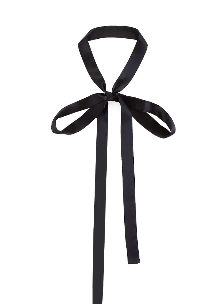 Schmaler Schal Einfarbig Matt Satin Band Schal Lang Schmale Krawatte Haarband Für Handtaschen Zubehör Frauen Handarbeit