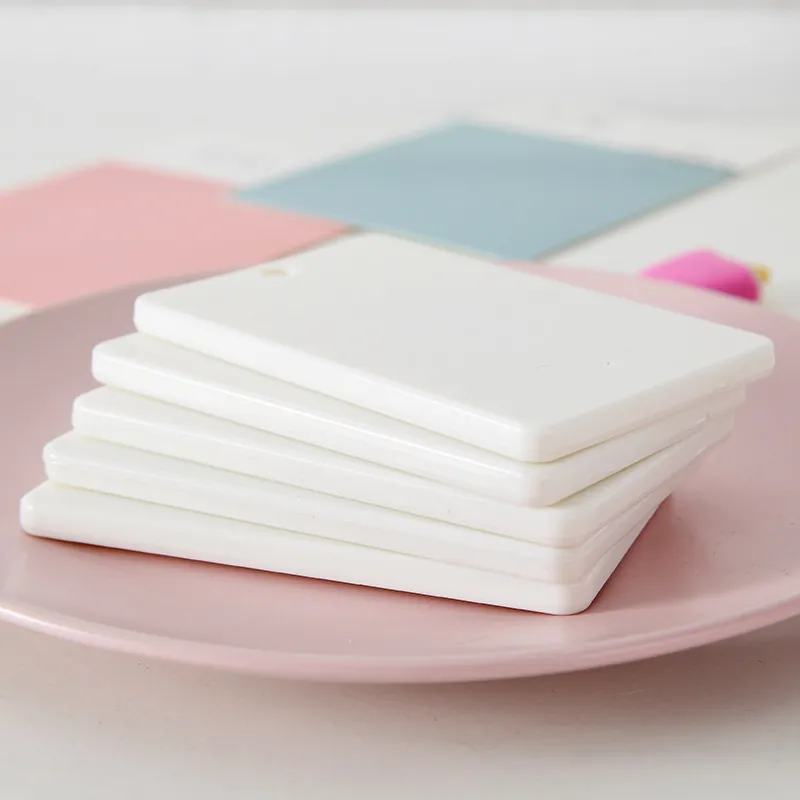 ABS Plastic Card Sleeve Plain Solid Color ID Holder Students Bus Cards DIY Drawing Protective Shell