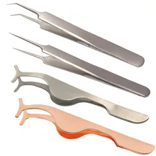 Pinzette Professionali Per Ciglia Finte In Acciaio Inossidabile Strumento Di Applicazione Di Precisione Multiuso Colorato