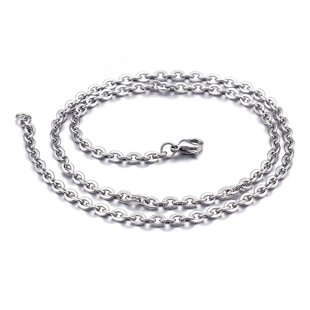 Minimalistische Roestvrijstalen Ketting Halsketting Hypoallergeen Titanium Staal Schakelketting DIY Sieraden Basis Voor Heren Dames