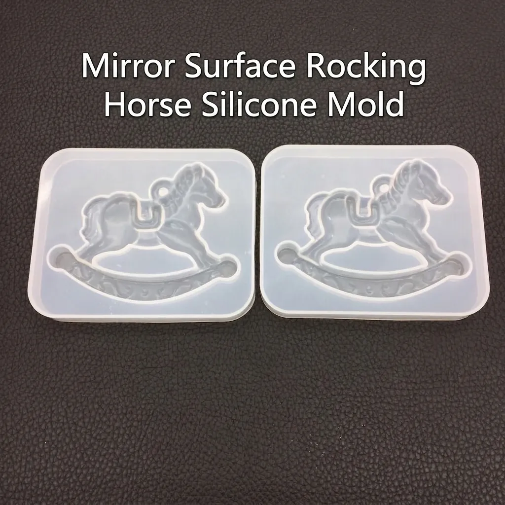 Mirror Rocking Horse Silicone Mold DIY Crystal Resin Casting Tool Plaster Aromatherapy Handicraft Making Supplies