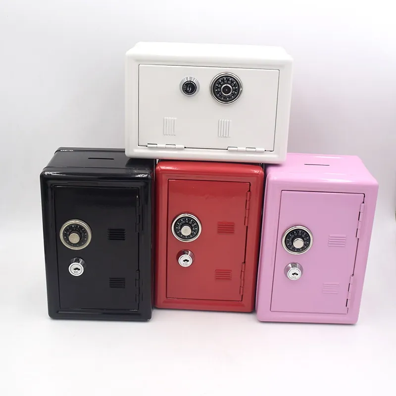 Mini Cassaforte Salvadanaio In Metallo Scatola Risparmio Denaro Con Serratura A Combinazione E Chiavi Per Bambini