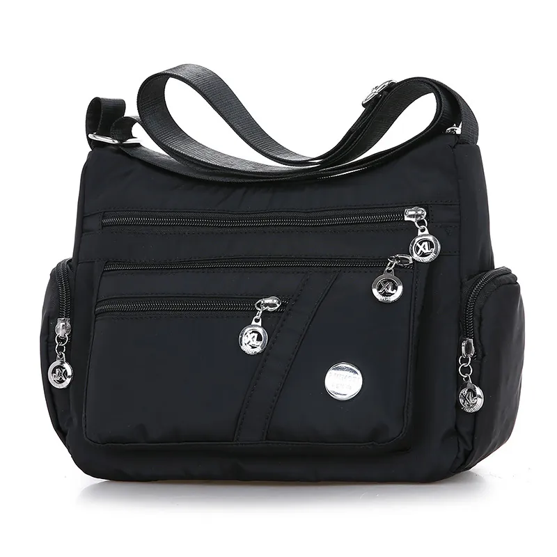 Borsa A Tracolla Donna Nylon Impermeabile Tasche Multiple Grande Capacità Borsa A Spalla Casual Viaggio Tracolla Regolabile