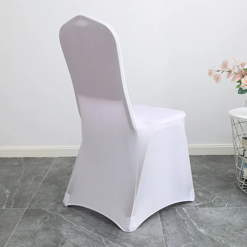 Universal Stretch Chair Cover Polyester Spandex Elastic Seat Protector For Wedding Hotel Banquet Dining Room Washable
