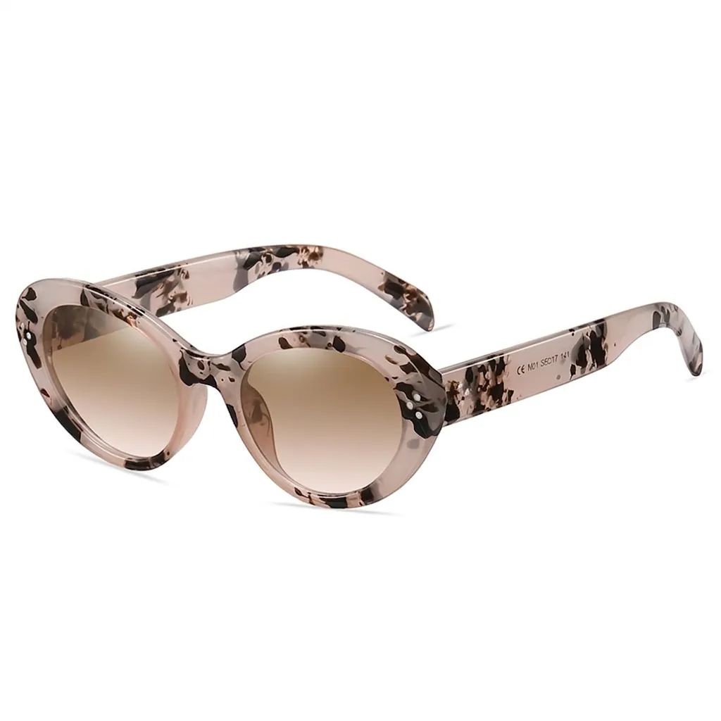 Occhiali Da Sole Cat Eye Stile Vintage Con Montatura In PC E Rivetti In Metallo Protezione UV400 Da Donna