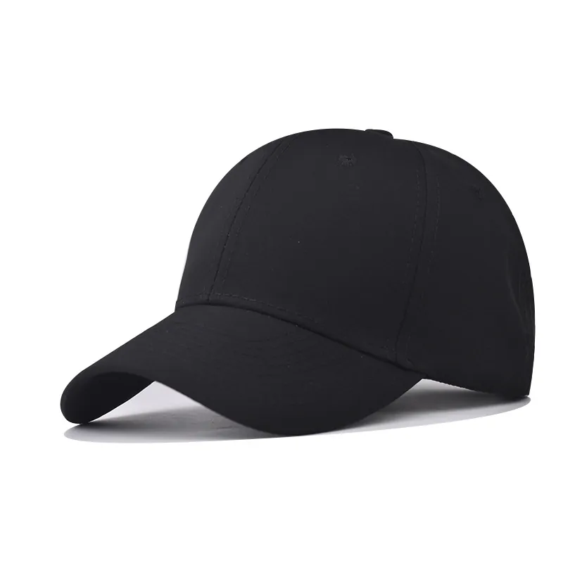 Solid Color Baseball Cap Polyester Adjustable Snapback Hat For Outdoor Sports Sun Protection Unisex Classic Curved Brim