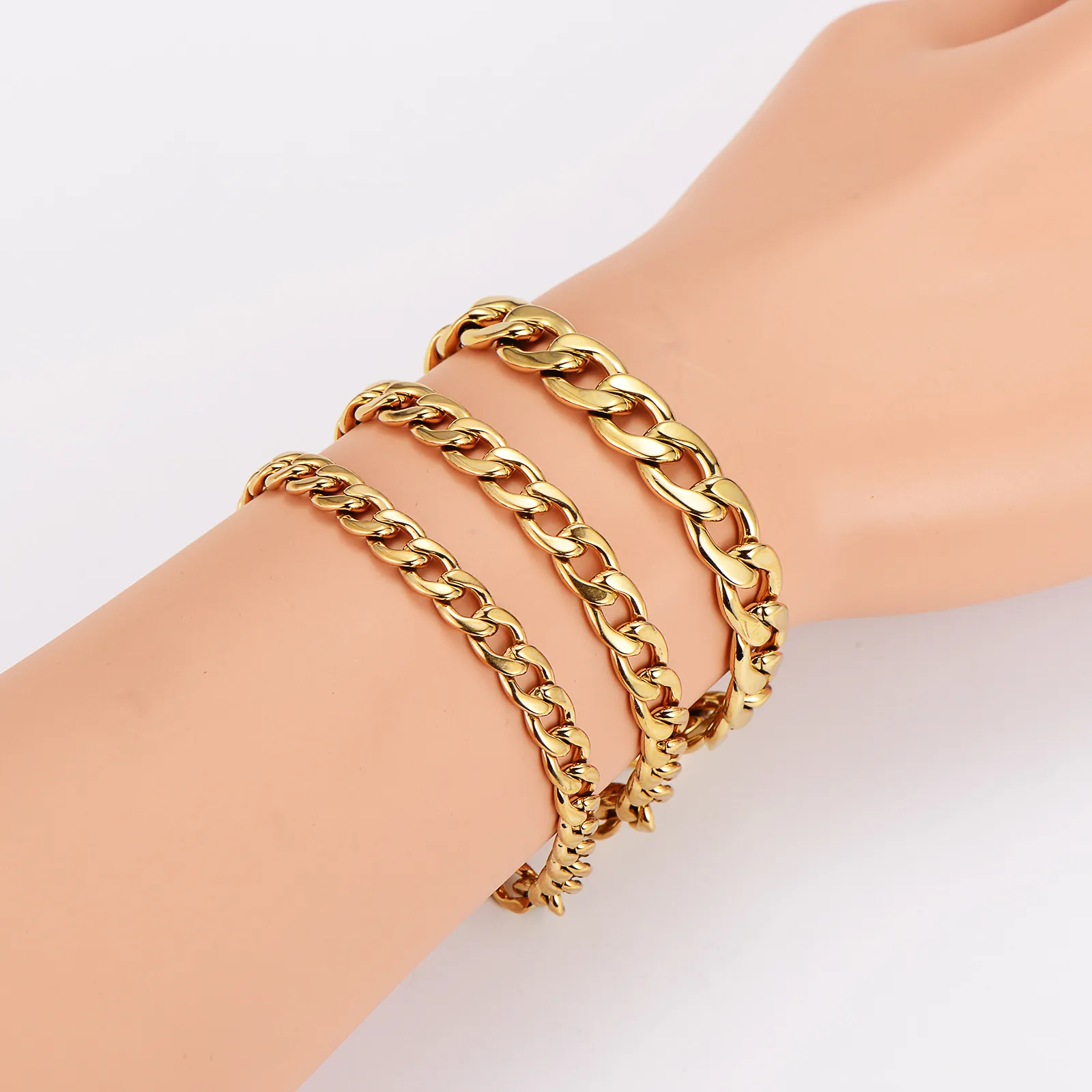 Bracelet À Maillons Cubains En Acier Inoxydable 304 Pour Hommes Bijoux Hip Hop Punk Minimalistes Unisexes