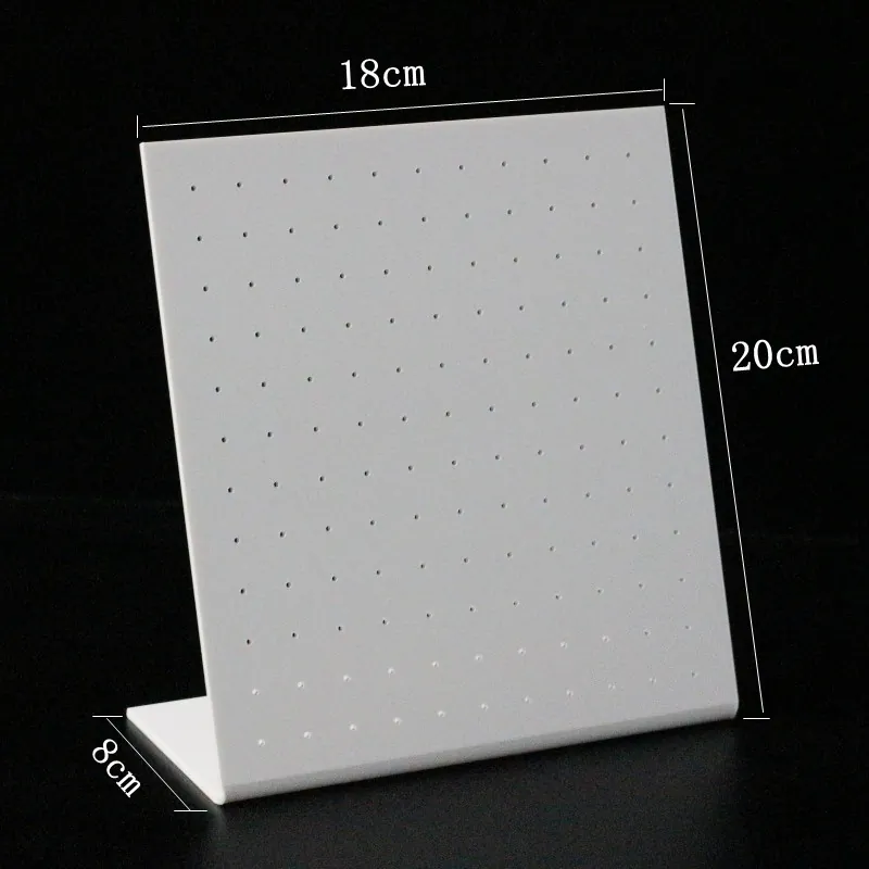 Acrylic Earring Display Stand L-Shaped Multi-Hole Stud Earring Organizer Jewelry Showcase Holder