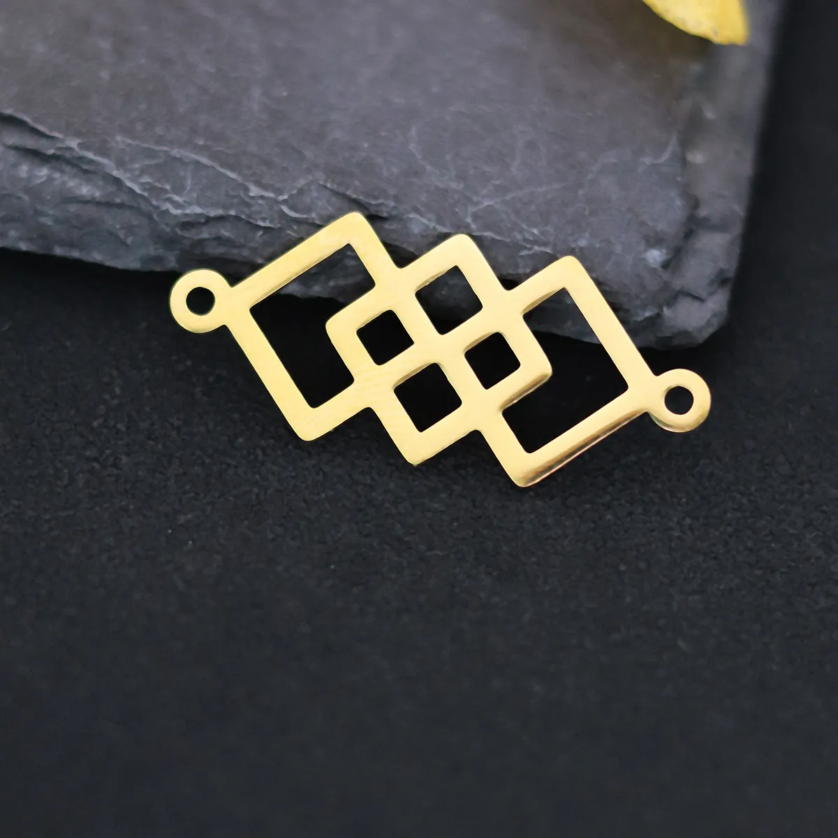 Pendentif Connecteur Géométrique En Acier Inoxydable Pour Fabrication De Bijoux DIY Accessoire Collier Boucle Oreille