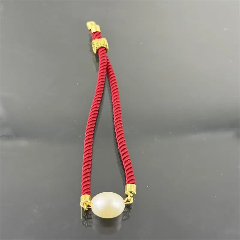 Adjustable Woven Rope Imitation Artificial Pearl Bracelet Minimalist Fashion Jewelry Hand Rope For Women Men