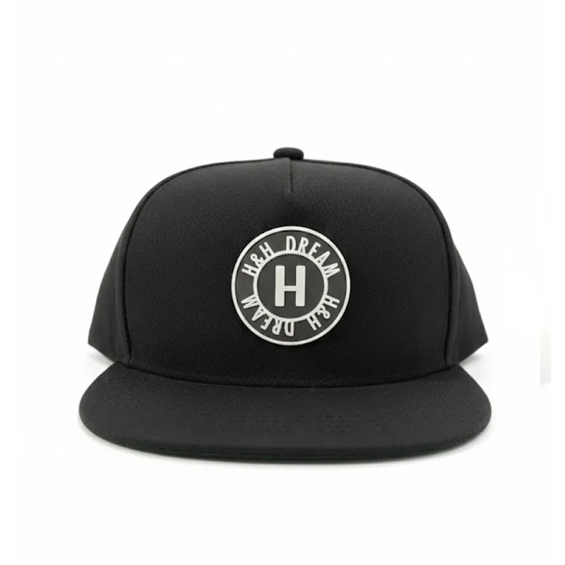 Flat Brim Baseball Cap H Letter Embroidery Acrylic Hip Hop Streetwear Adjustable Snapback Hat For Men Women Urban Style