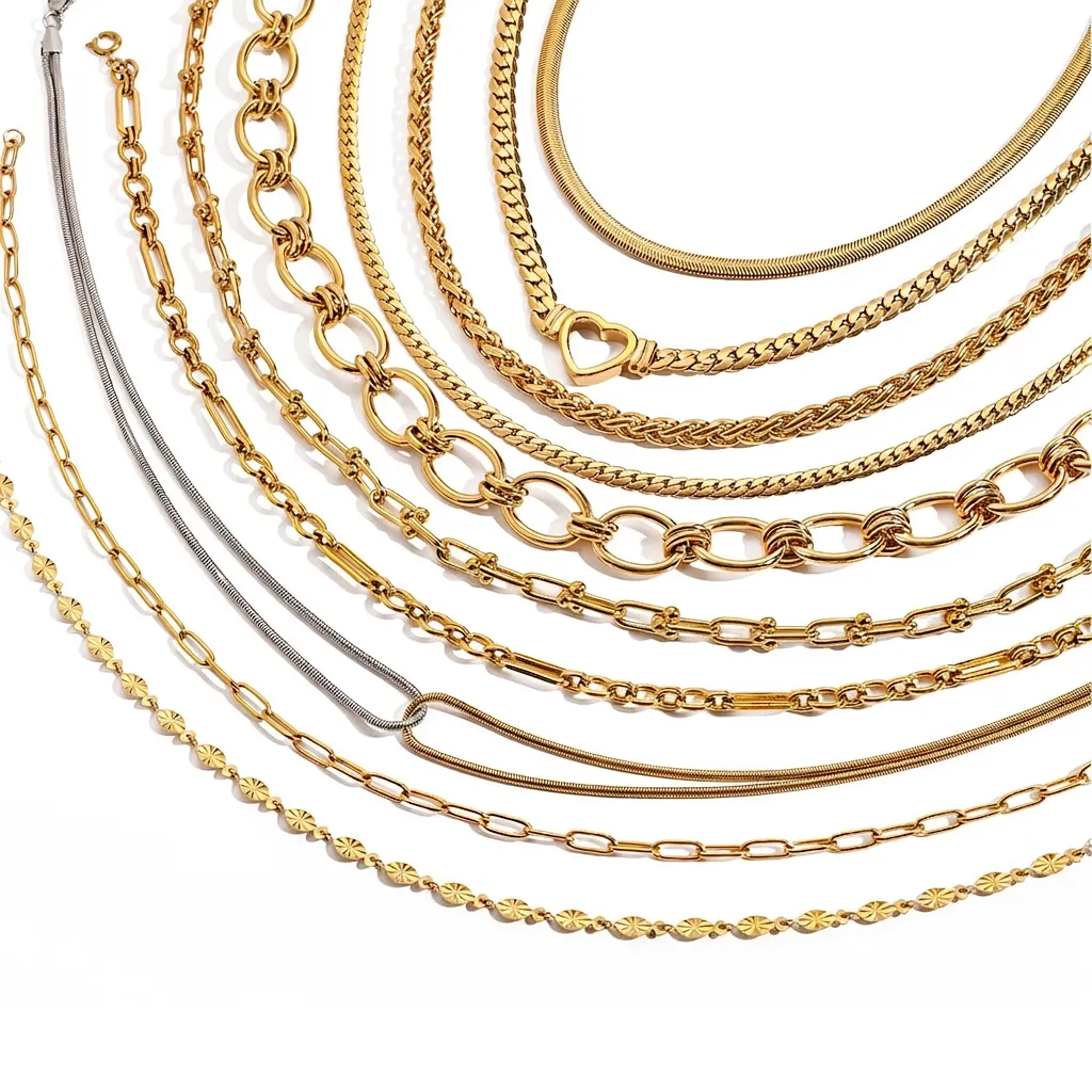Minimalistische Edelstahl Vergoldete Halskette Damen Wasserdicht Hypoallergen Schlüsselbein Kette Schmuck Elegantes Accessoire