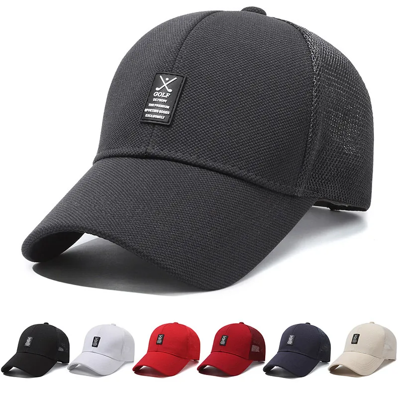 Trucker Hat Golf Baseball Cap Breathable Mesh Back Adjustable Snapback Sunshade Outdoor Sports Hat