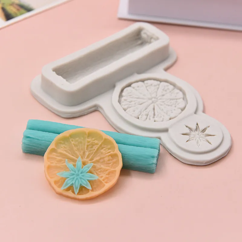 Silicone Mold For Baking Cake Decorating Lemon Slice Star Anise Cinnamon Shapes DIY Handmade Craft Accessory