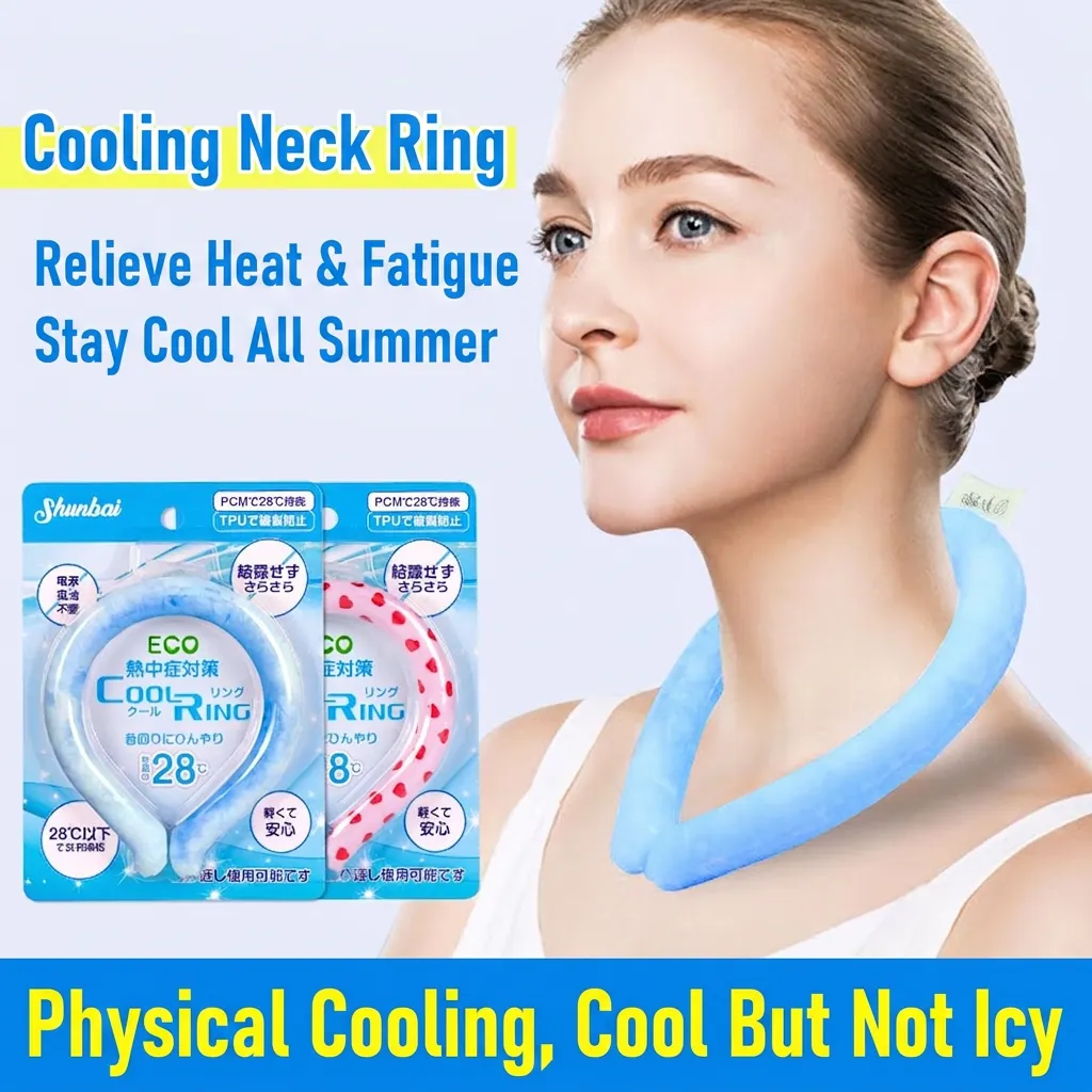 Cooling Neck Ring PCM TPU Material 28C Freezing Reusable For Summer Outdoor Sport Portable No Battery Heat Relief