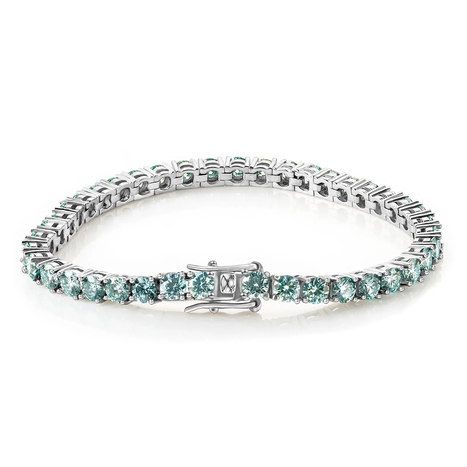 Luxuriöses 925 Sterlingsilber Moissanit Tennis Armband Mit GRA-Zertifikat Für Damen Funkelndes Gliederketten Armband Eleganter Schmuck