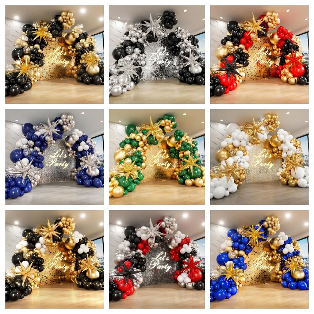 Latex Foil Balloon Garland Arch Star Balloons Birthday Graduation Wedding Anniversary Celebration Party Decoration