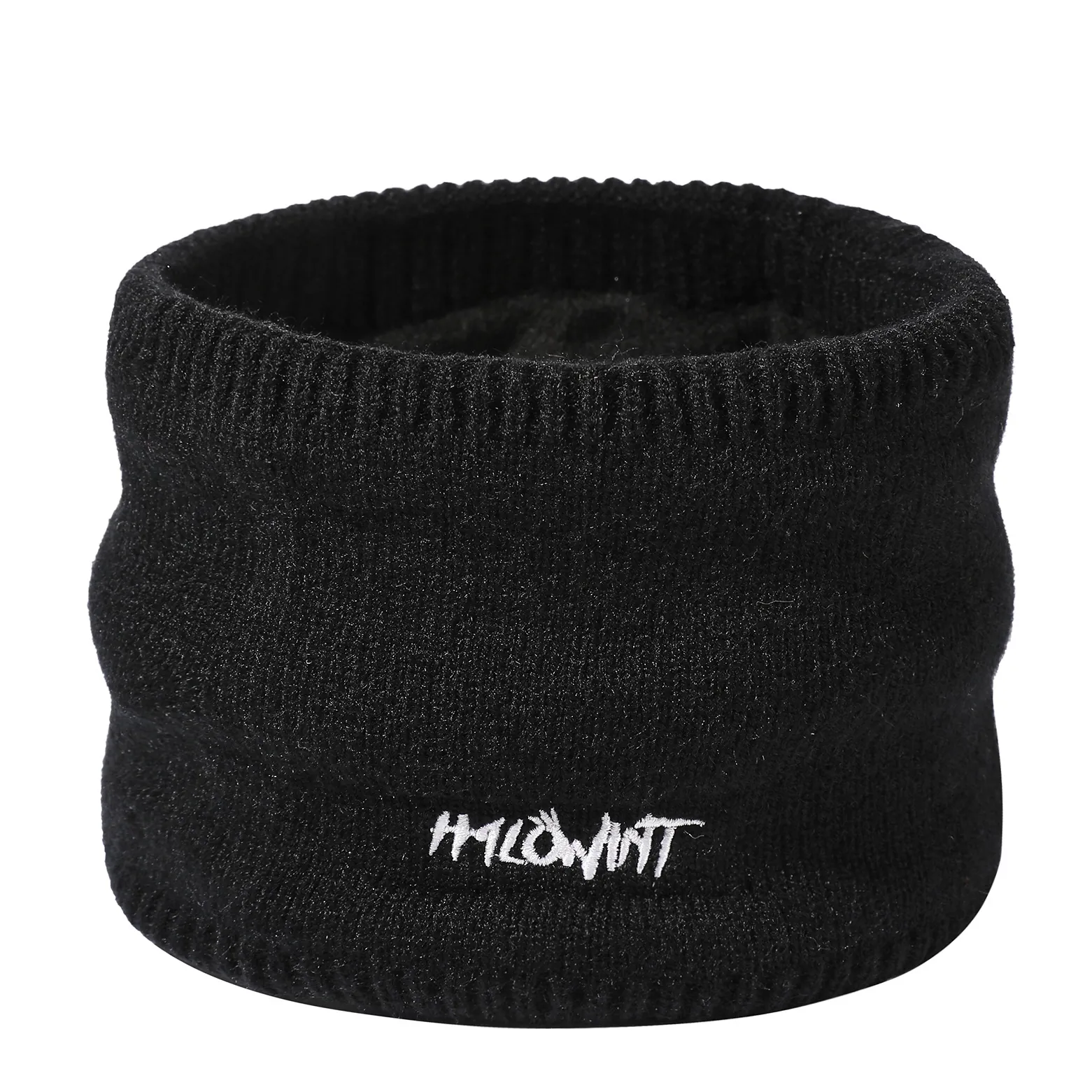 Neck Warmer Gaiter Knit Fleece Lined Thickened Warm Windproof Scarf For Cycling Skiing Outdoor Unisex Men Women