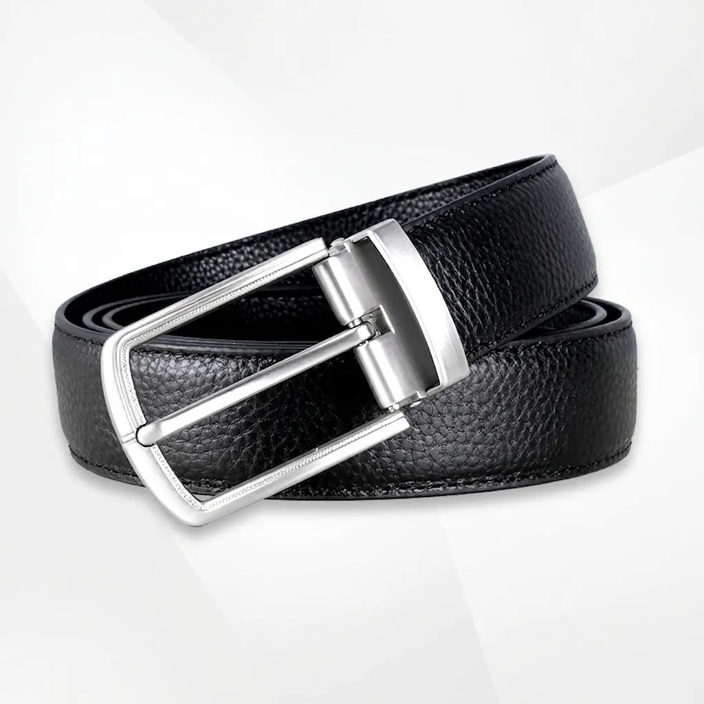 Men Leather Belt Top Layer Cowhide Alloy Pin Buckle Business Casual Simple Fashion For Men
