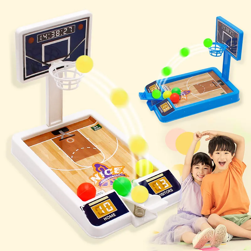 Mini Basketball Shooting Desktop Game Plastic Finger Sports Toy For Kids Indoor Interactive Educational
