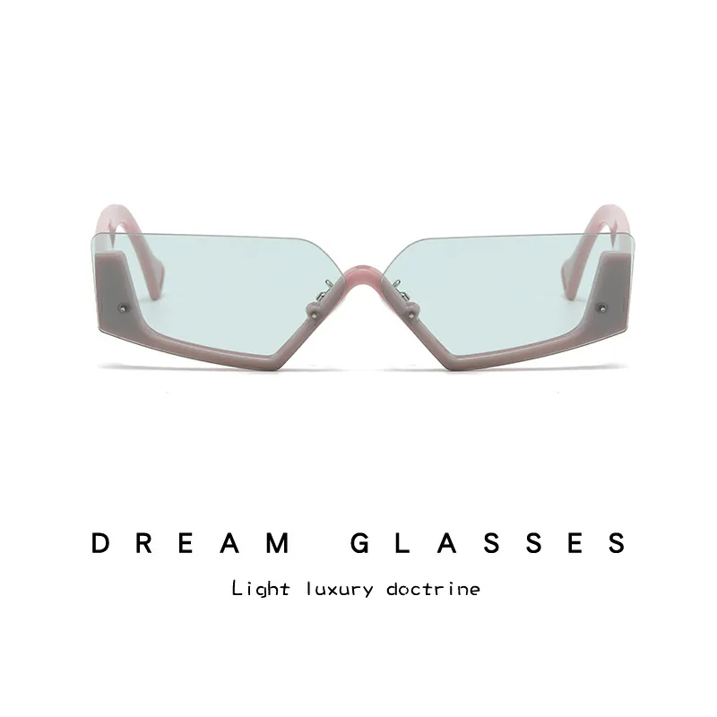 Irregular Geometric Sunglasses Retro PC Frame UV400 Fashion Shade Eyewear For Outdoor Sports Party Street Style Women