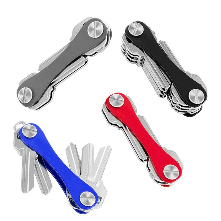 Compact Key Organizer Aluminum Alloy Smart Key Holder Minimalist Portable Pocket Key Folder Management