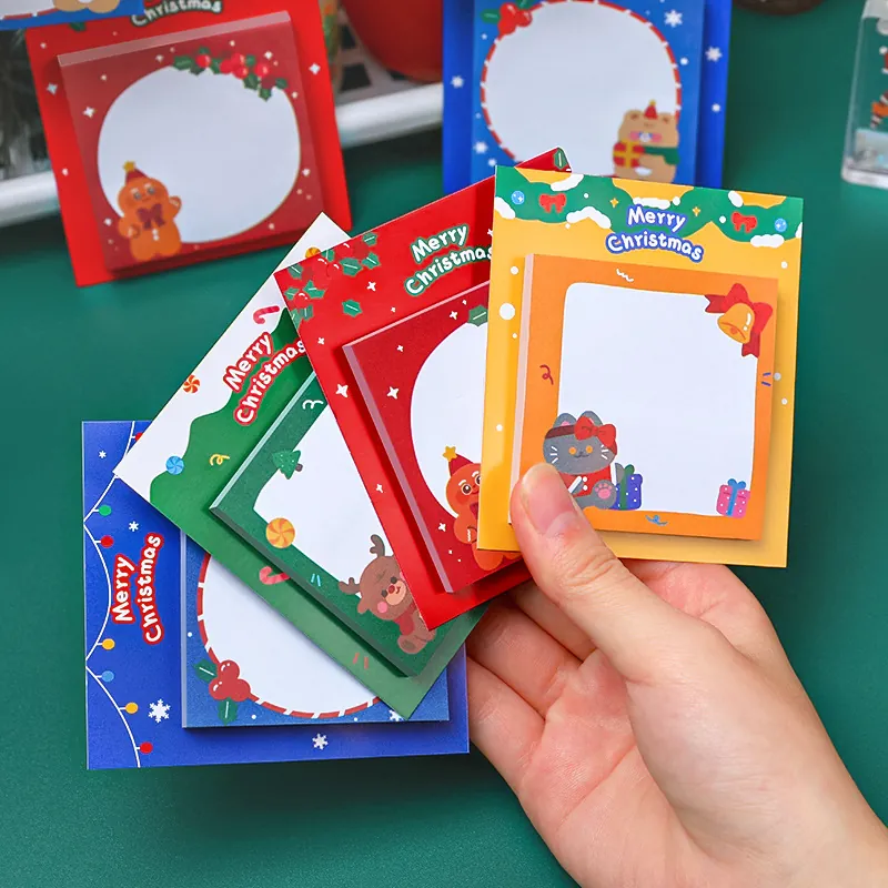 Note Adesive Di Natale Blocchi Per Appunti Autoadesivi Tema Festivo Cartone Animato Cancelleria Carta Per Ufficio Scuola Studente Regalo Decorazione