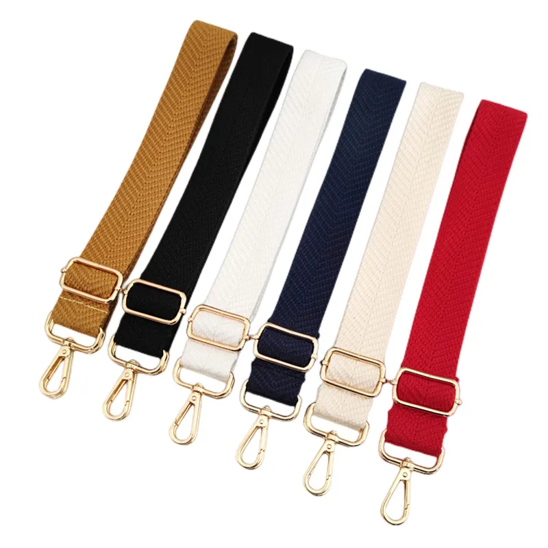 Verstellbarer Breiter Schultergurt Aus Baumwoll Polyester Fischgrätenmuster Ersatz Für Handtaschen Umhängetaschen