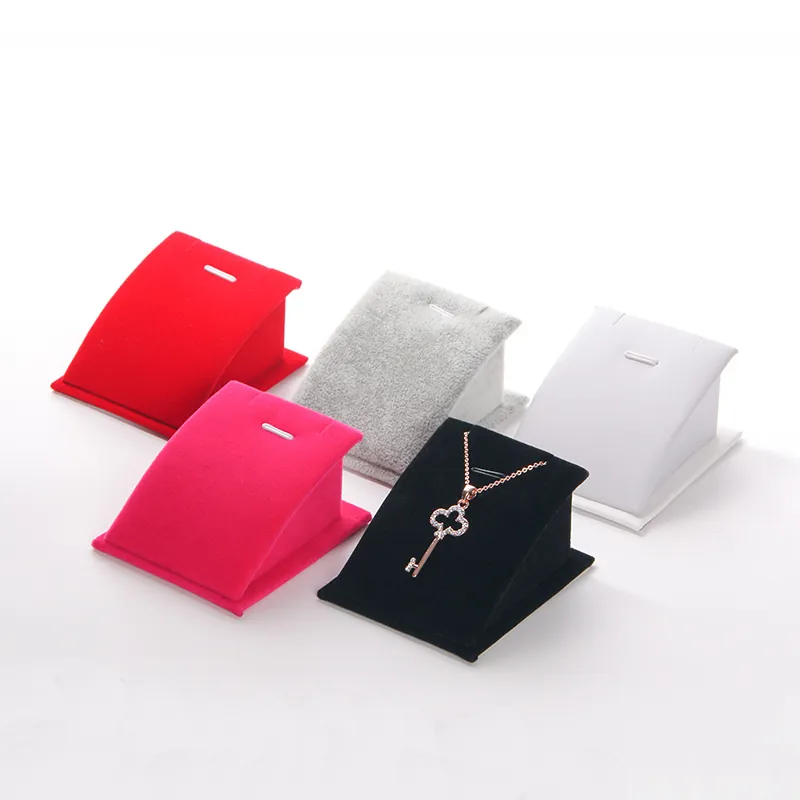 Présentoir De Collier En Velours Support De Pendentif Coin Incliné Organisateur De Bijoux Stockage Pour Boutique Maison
