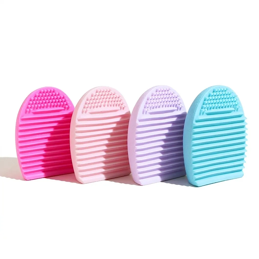 Silicone Makeup Brush Cleaner Washing Egg Scrubber Portable Finger Glove Cosmetic Brush Cleaning Tool Multi Texture