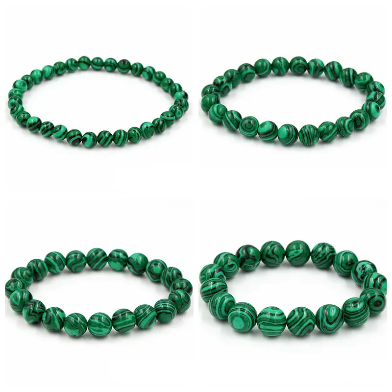 Bracciale Di Perline In Pietra Naturale Occhio Di Tigre Ametista Malachite Agata Corda Elastica Fatto A Mano Gioielli Unisex