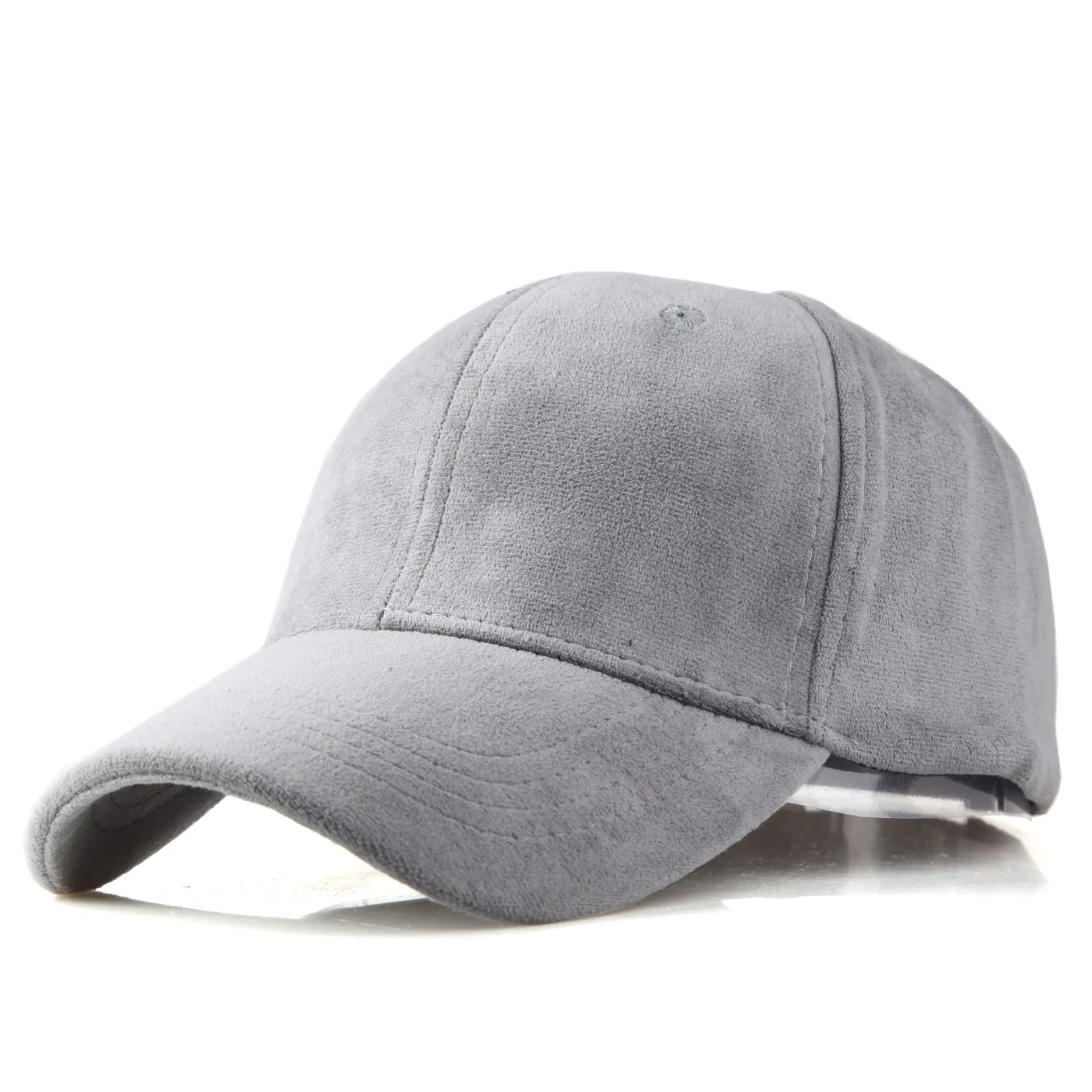 Suede Baseball Cap Curved Brim Solid Color Vintage Casual Outdoor Sun Protection Hat For Men Women Korean Style