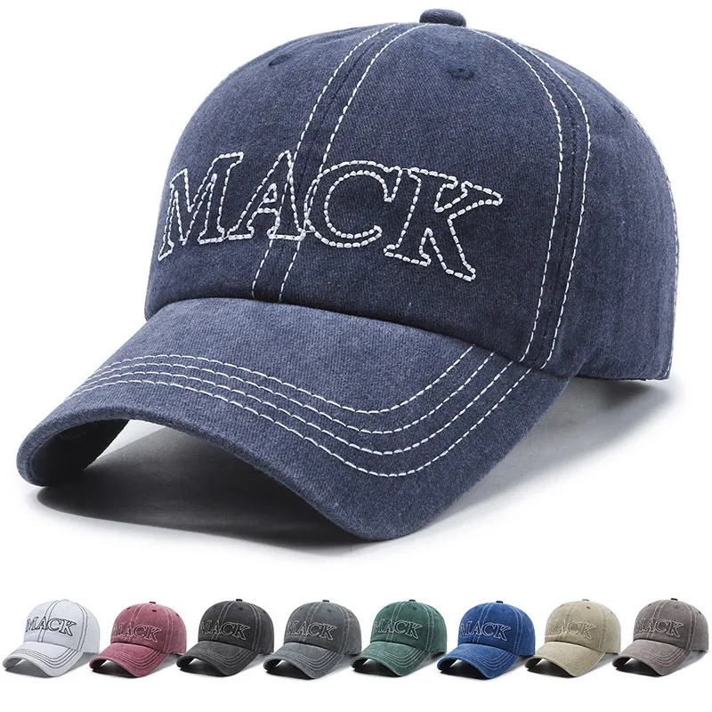 Cappello Da Baseball In Cotone Lavato Vintage Ricamo Lettere Regolabile Berretto Da Sole Casual Unisex
