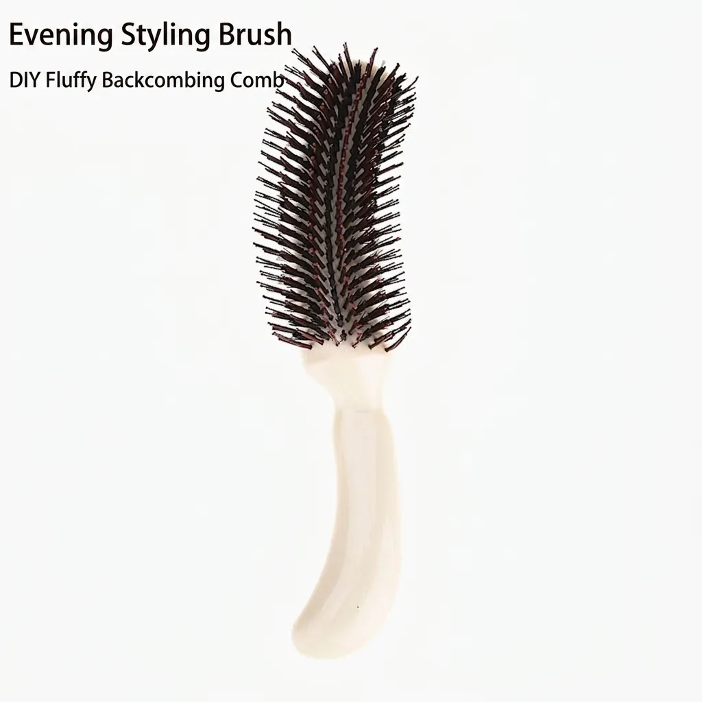 Professional S-Shaped Teasing Brush For Hair Volumizing Salon Styling Comb Ergonomic Plastic Handle Detangling