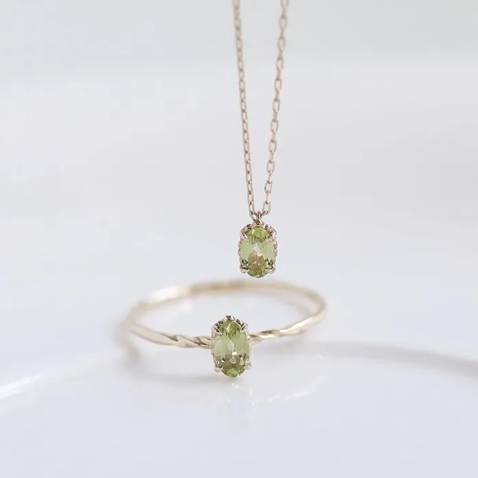Marquise Green Gemstone Pendant Necklace French Vintage Style S925 Sterling Silver 14K Gold Plated Jewelry For Women