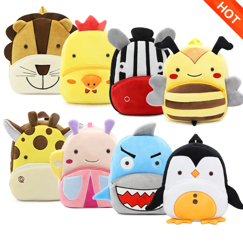 Kids Backpack Animal Shaped Soft Plush Cartoon School Bag For Preschool Kindergarten Toddlers Lightweight