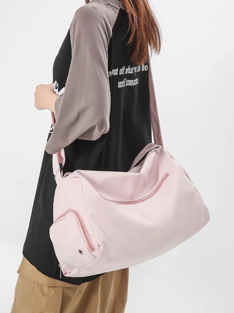 Sac De Sport Grande Capacité Duffel De Voyage En Polyester Imperméable Avec Compartiment À Chaussures Yoga Unisexe