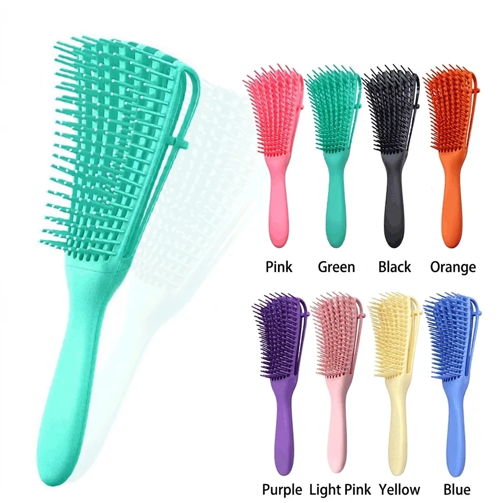 Detangling Hair Brush Flexible Octopus Massage Comb For Curly Wavy Long Thick Wet Dry Hair Scalp Care TPEE Plastic Vent Design