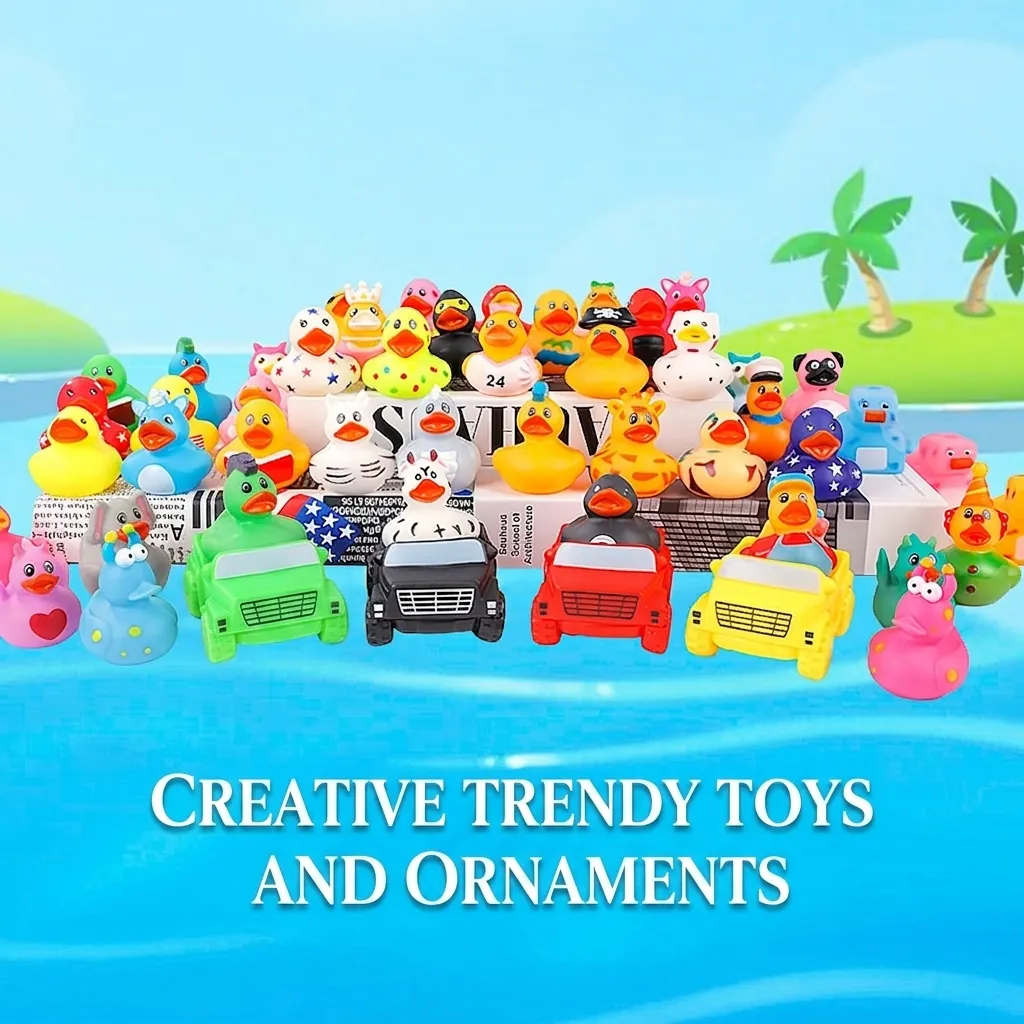 Cartoon Rubber Duck Bath Toys Vinyl Floating Water Play For Bathtub Swimming Pool Multi Style Animals Characters Novelty