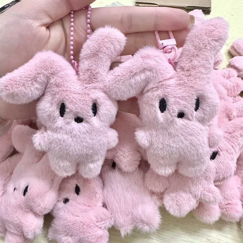 Schattige Pluche Konijn Sleutelhanger Voor Vrouwen Meisjes Cartoon Bunny Rugzak Hanger Zacht Knuffeldier Sleutelring Cadeau