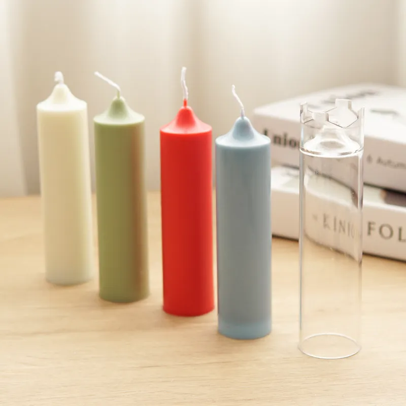 Church Top Cylinder Candle Mold Transparent PC Plastic Acrylic DIY Scented Candle Making Tool Professional