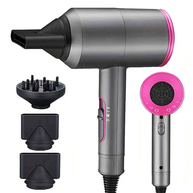 Sèche-Cheveux Ionique Professionnel Haute Puissance Séchage Rapide Silencieux Ions Négatifs Concentrateur Diffuseur Portable