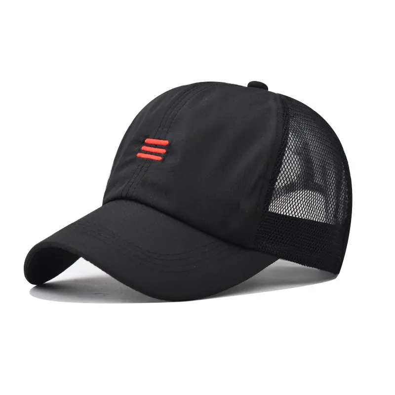 Cappello Da Baseball In Rete All Aperto Poliestere Ad Asciugatura Rapida Protezione Solare Traspirante Escursionismo Design A Strisce Regolabile