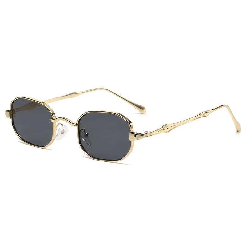 Occhiali Da Sole Vintage Con Montatura In Metallo Ottagonale Protezione UV400 Moda Esterna Viaggio Per Uomini Donne