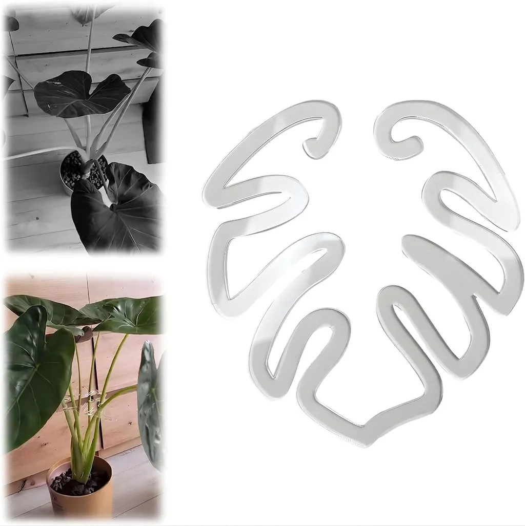 Clip Di Supporto Per Piante A Forma Di Foglia Di Monstera Acrilico Riutilizzabile Clip Di Fissaggio Per Viti