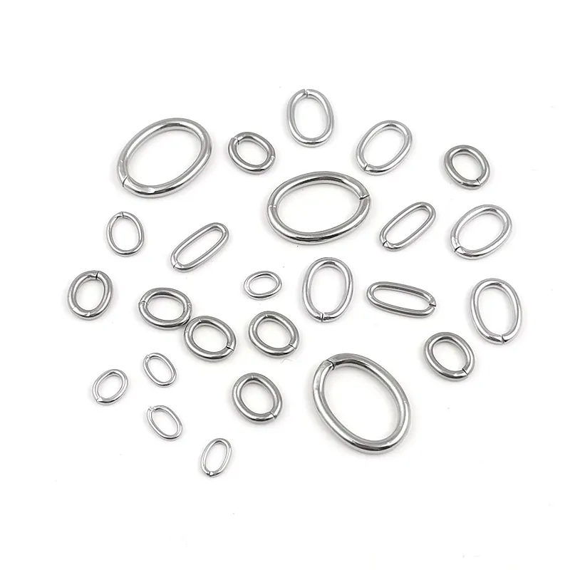 Oval Jump Rings Stainless Steel Open And Closed Links For DIY Jewelry Making Findings High Polished Durable Metal Hardware
