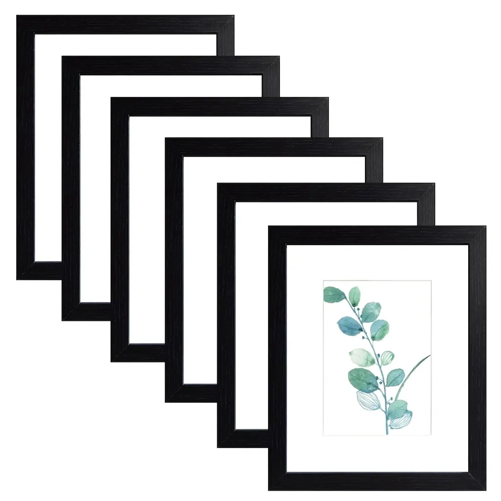 Modern Wooden Photo Frame MDF Desktop Stand Wall Hanging Picture Holder Home Office Decor Minimalist Art Display
