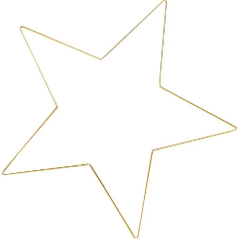 Metal Star Shaped Wreath Ring Gold Paint Frame For DIY Dream Catcher Christmas Garland Decor Macrame Craft