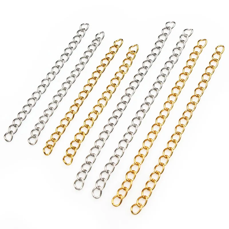 Chaînes D'extension De Bijoux Rallonges De Maillons En Acier Inoxydable Pour Fabrication De Collier Bracelet DIY
