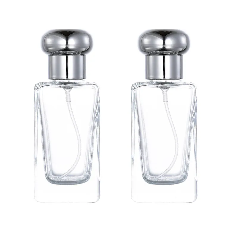 Flacone Spray Per Profumo Ricaricabile Vuoto Vetro Portatile Viaggio Tappo Fungo Argento Nebbia Fine Contenitore